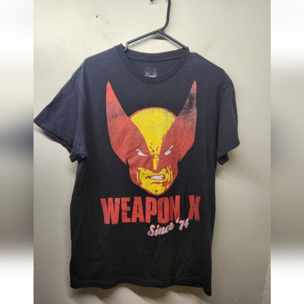 Marvel comics weapon x wolverine graphic t-shirt medium mens black 2013 x-men